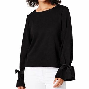 J. Crew Sweatshirt Black Tie Sleeve S